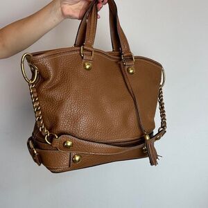 Dolce and Gabbana Vintage Y2K Celtic Brown Leather Satchel Bag